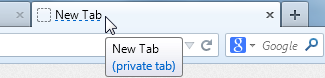 Label in tab tooltip