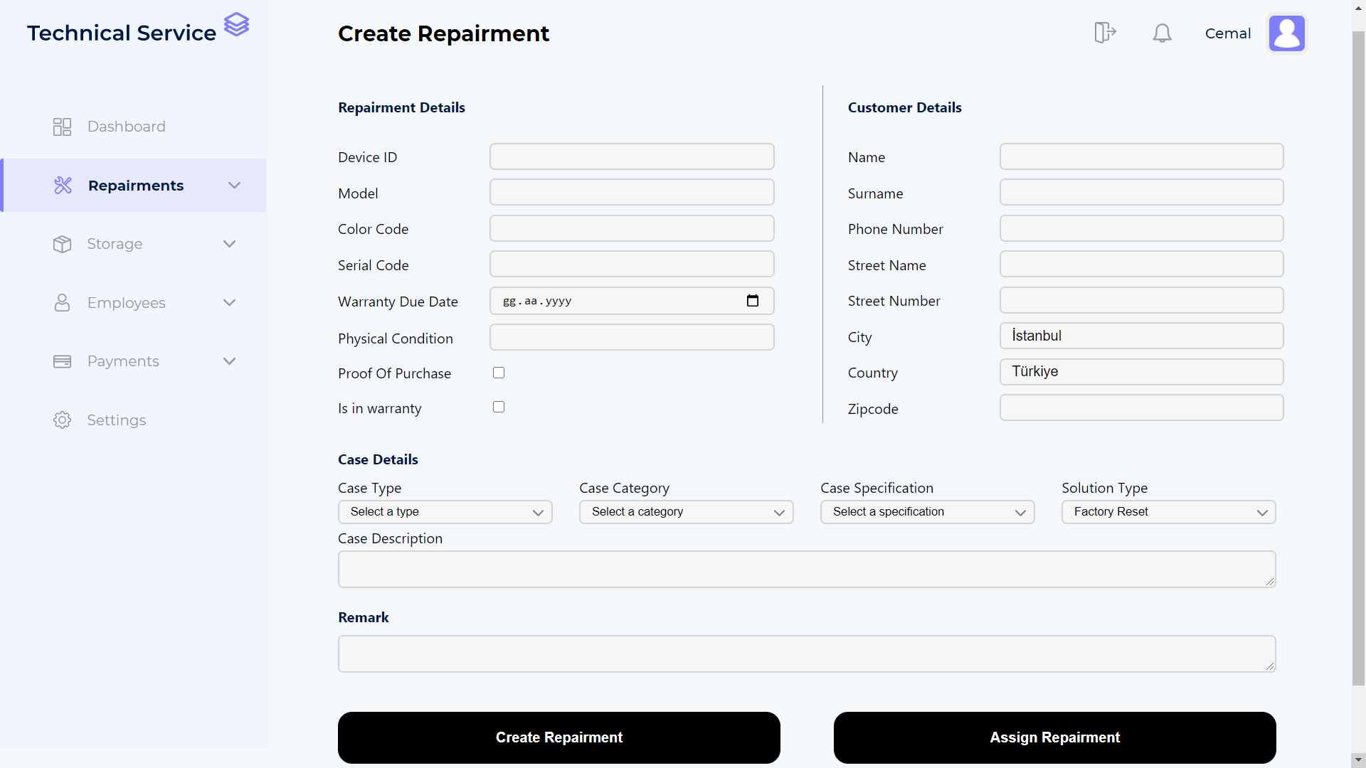 Repairment Create Image