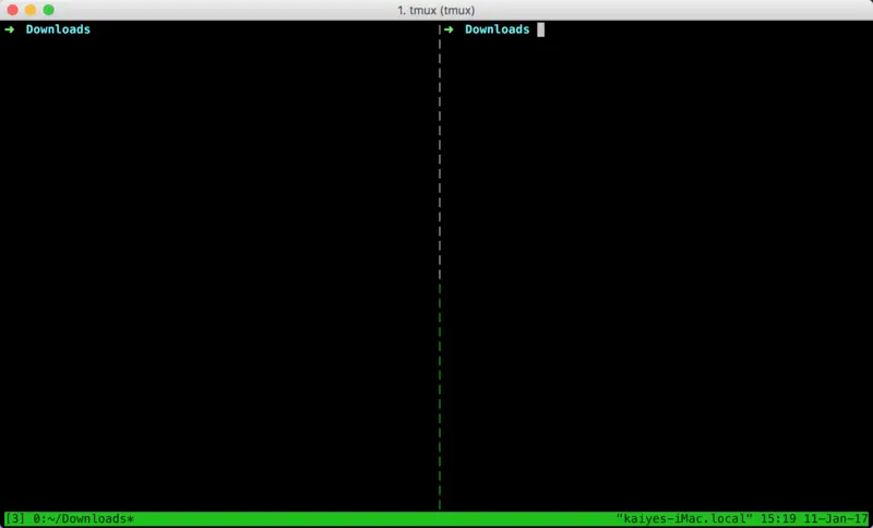 tmux 窗格