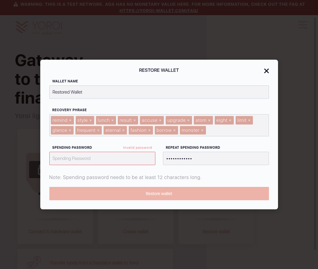 chrome/Wallet cant be restored without entering password IT26/8_102-I click the Restore Wallet button.png