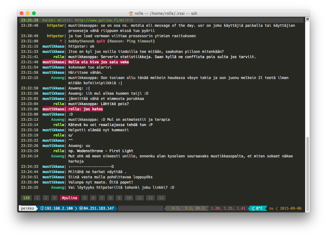 weed.theme on tmux