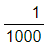 Fraction with numerator alignment to the right