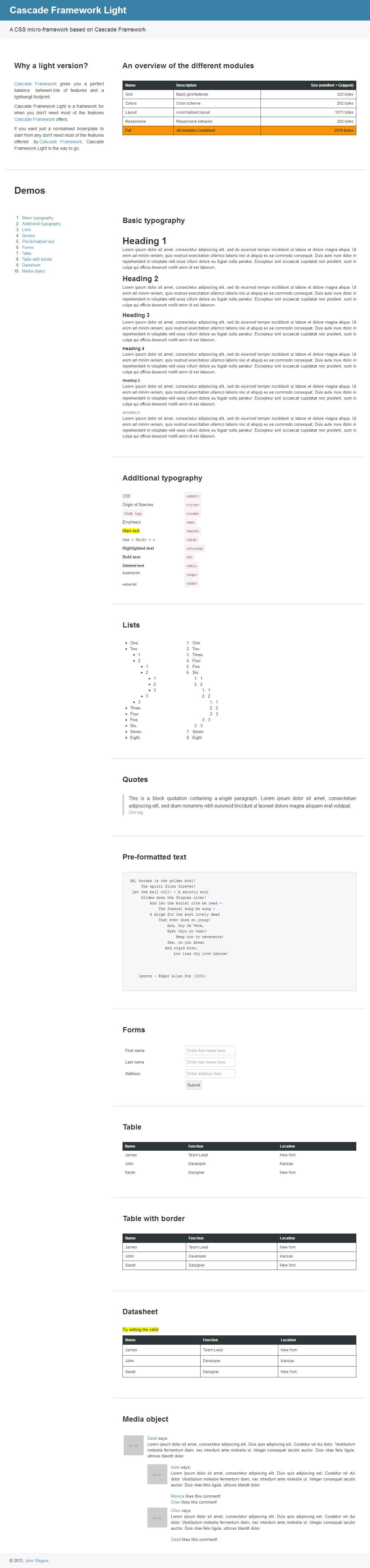 Cascade Framework