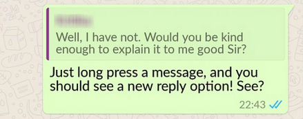 WhatsApp Quote-Reply