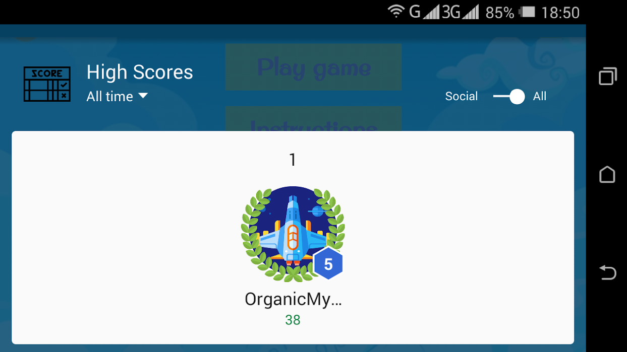 Google Play Games leaderboard