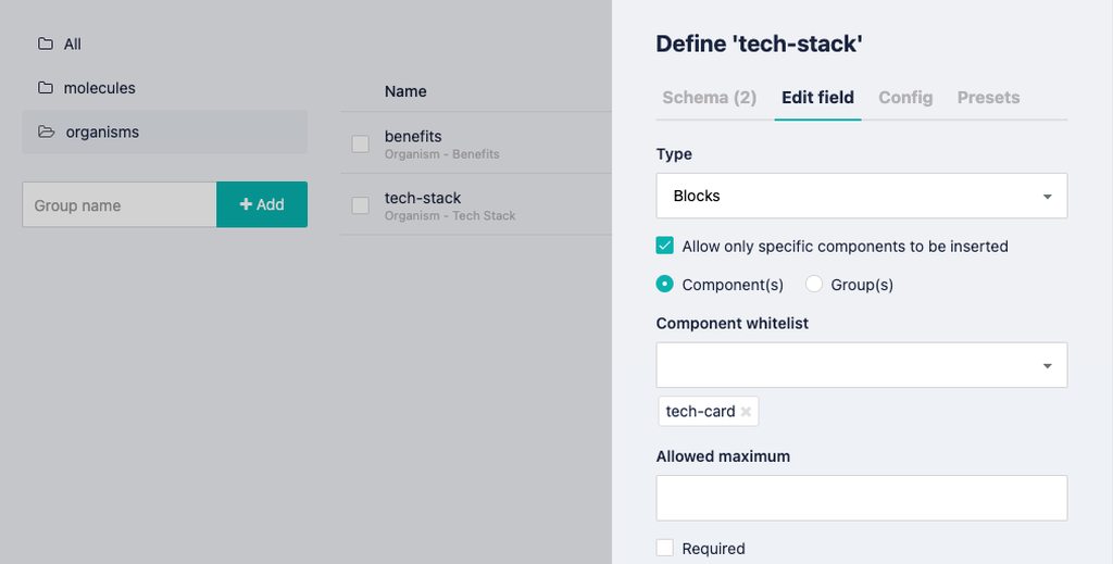 Tech card Blocks definition