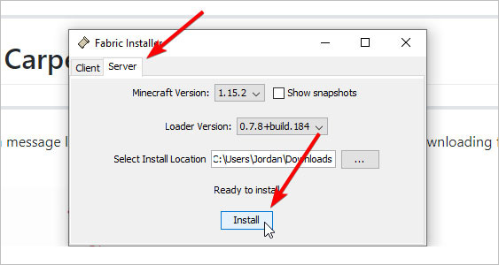 fabric installer