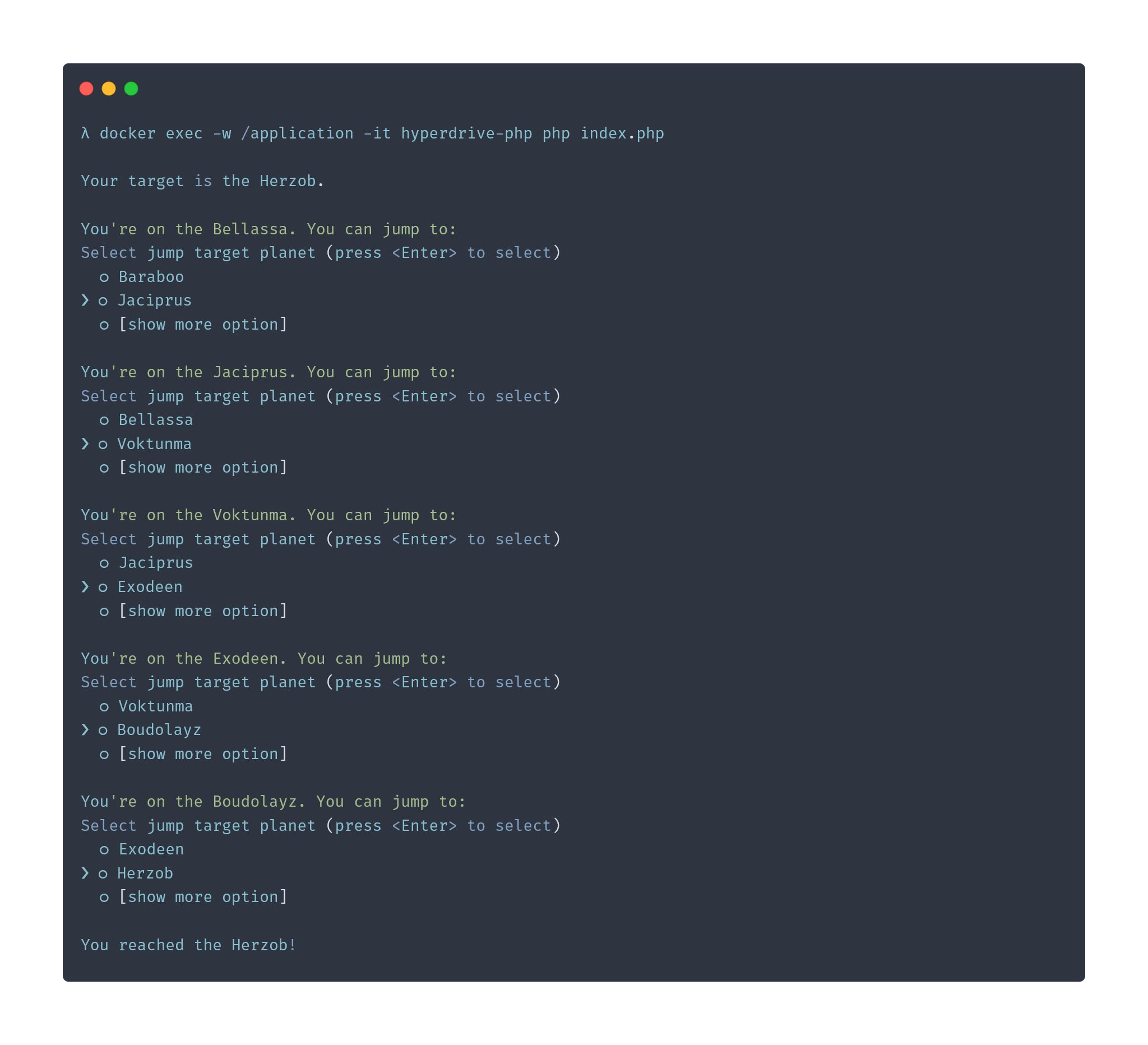 CLI example