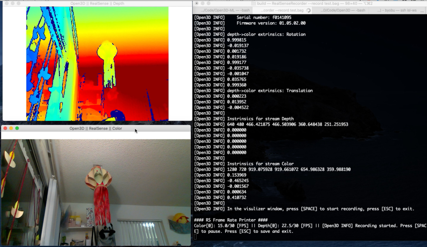 RealSenseRecorder example