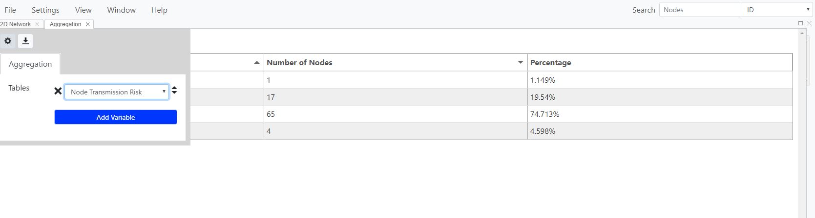 Settings for aggregation view