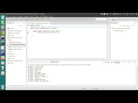 Sign in and setup an Eclipse Project