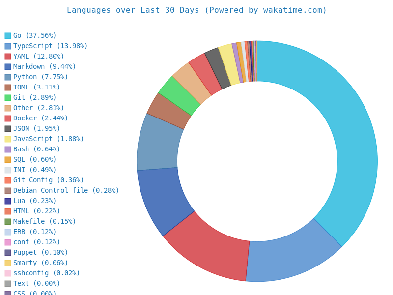 Wakatime Last 30 days