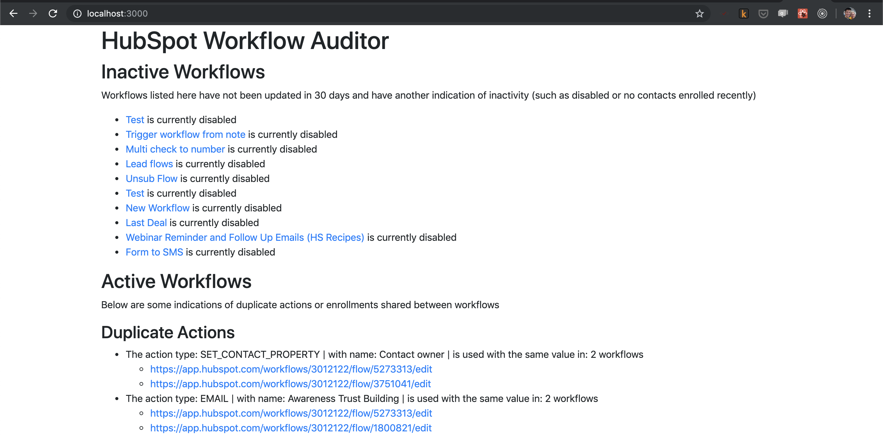 Image of Workflow Auditor Early Build