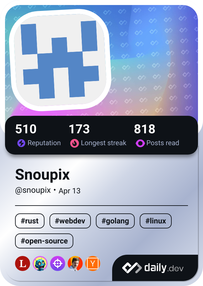 Snoupix's Dev Card