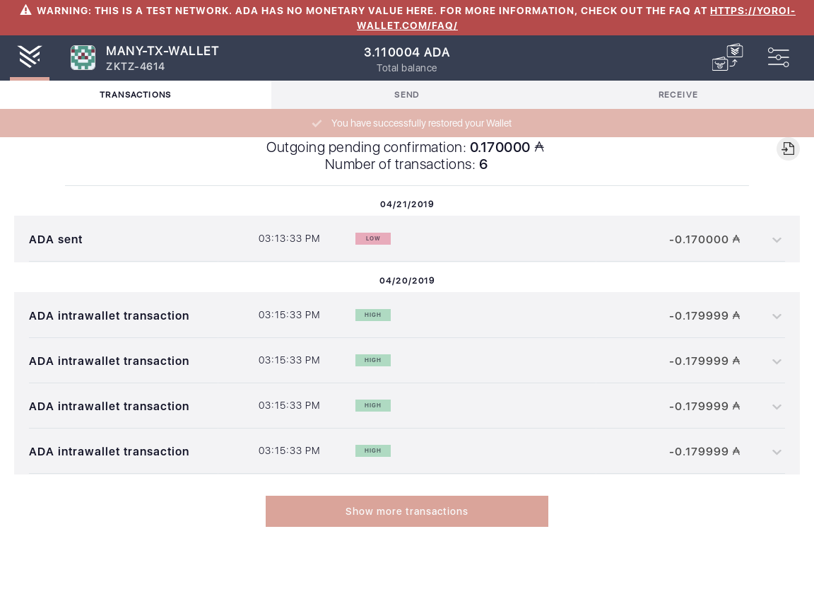 Open the tx history of a complex wallet IT103/4_41-I should see that the number of transactions is .png