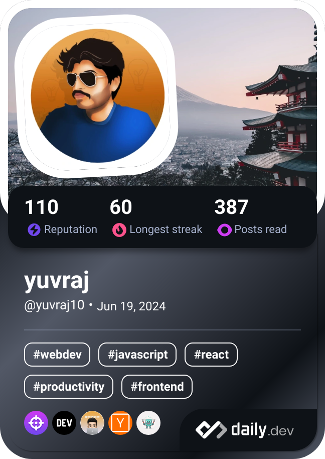 yuvraj's Dev Card