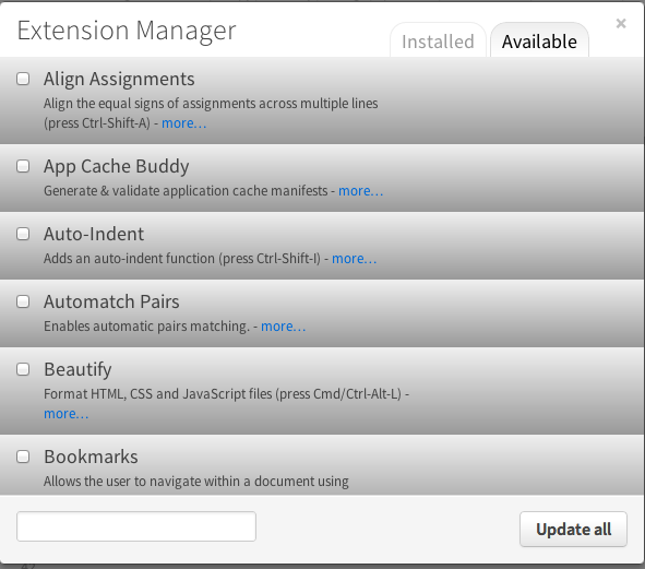 Brackets Extension Manager extension