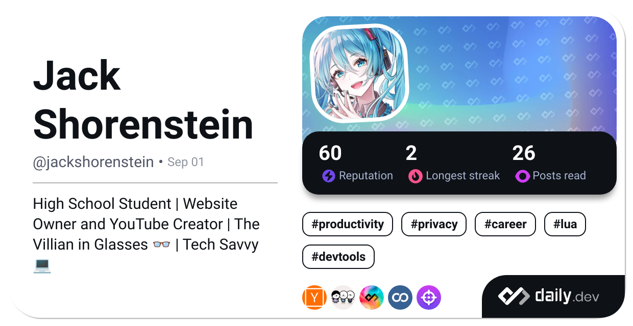 Jack Shorenstein's Dev Card