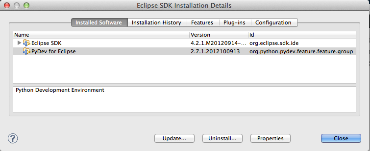 Eclipse Plugin Manager