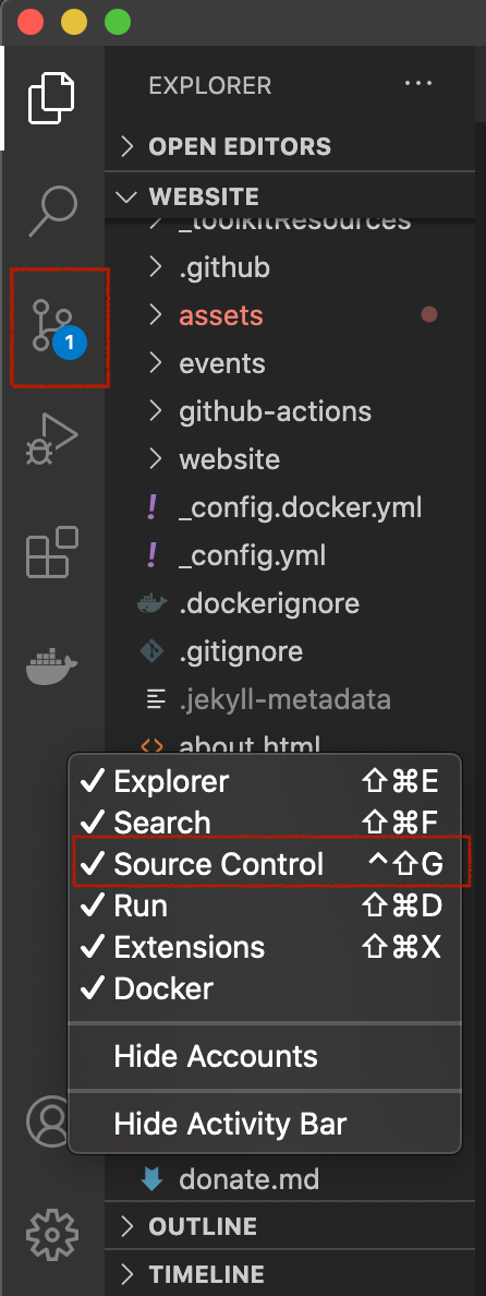 Image of VS code sidebar