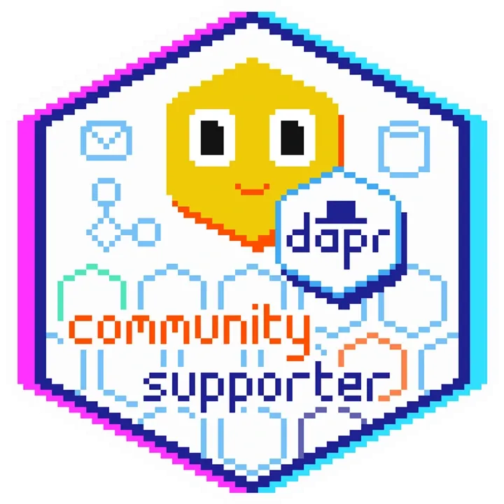 badge of Dapr Community Supporter