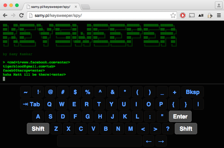 KeySweeper Live Monitoring Tool