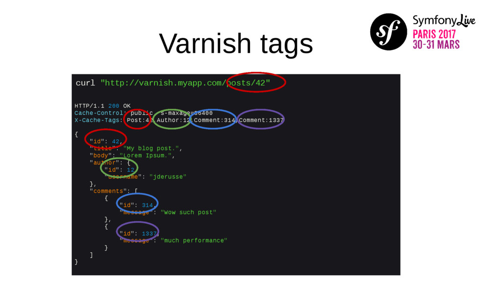 Example of varnish tags