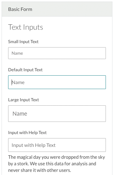 inputs list