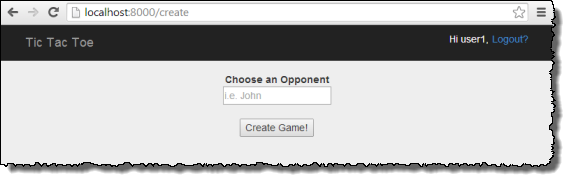 [Screenshot showing the choose an opponent dialog box and create game button.]