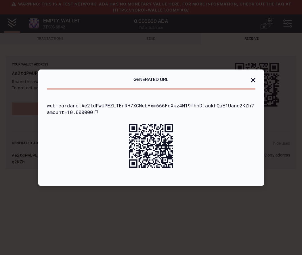 Ensure user can generate a wallet URI and copy it to clipboard IT107/8_9-I click on the copy to clipboard icon.png