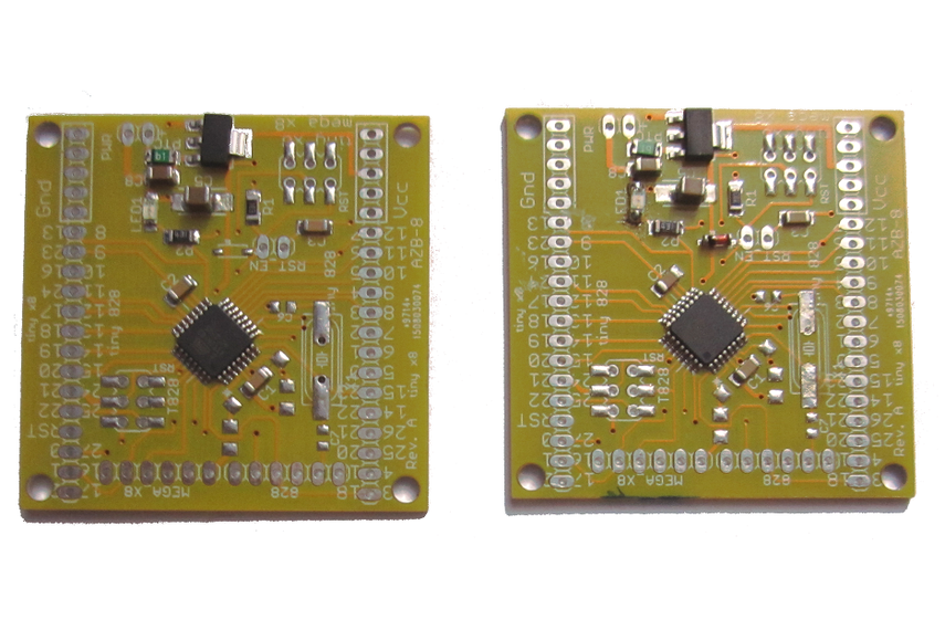 Picture of ATtiny828 boards