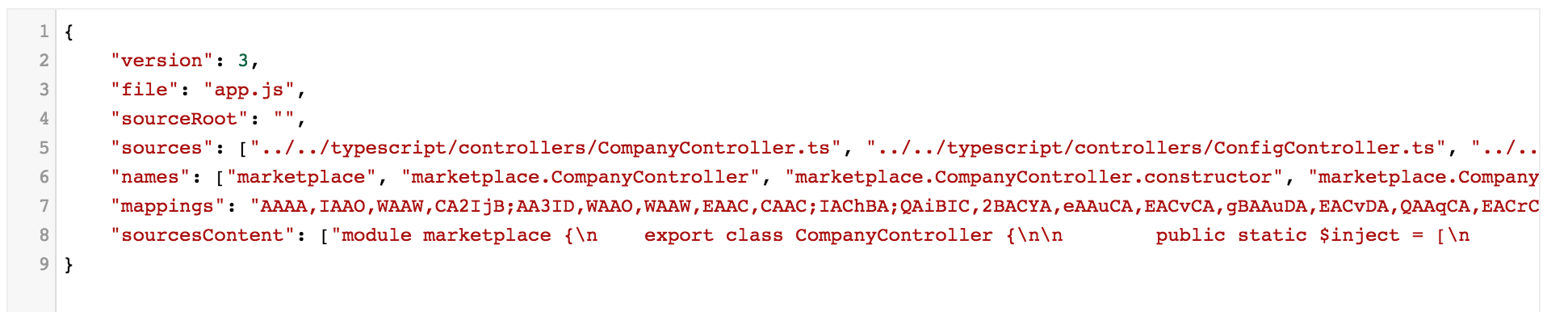 sourcemaps with sourcesContent