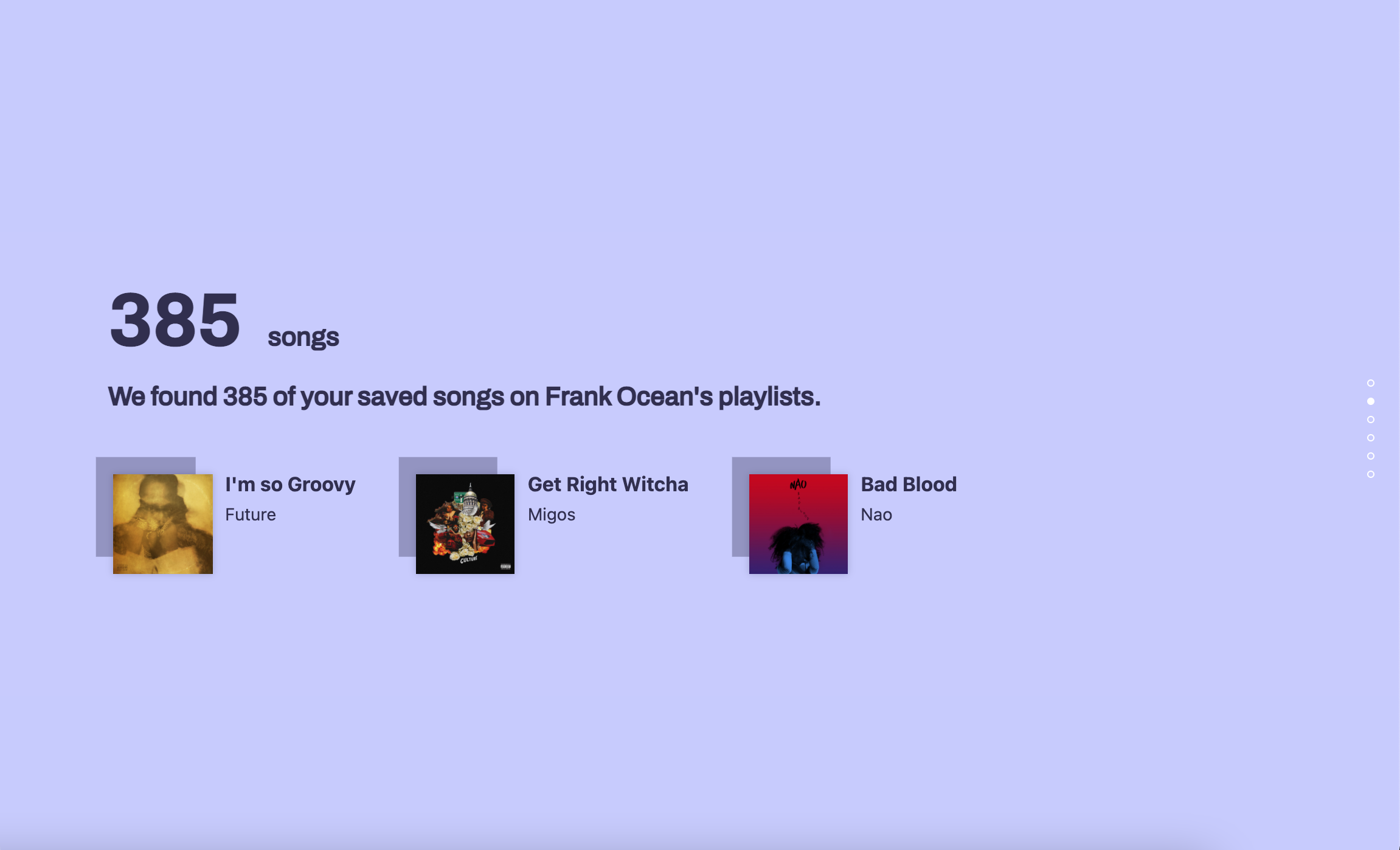 Saved Songs in Common Screen