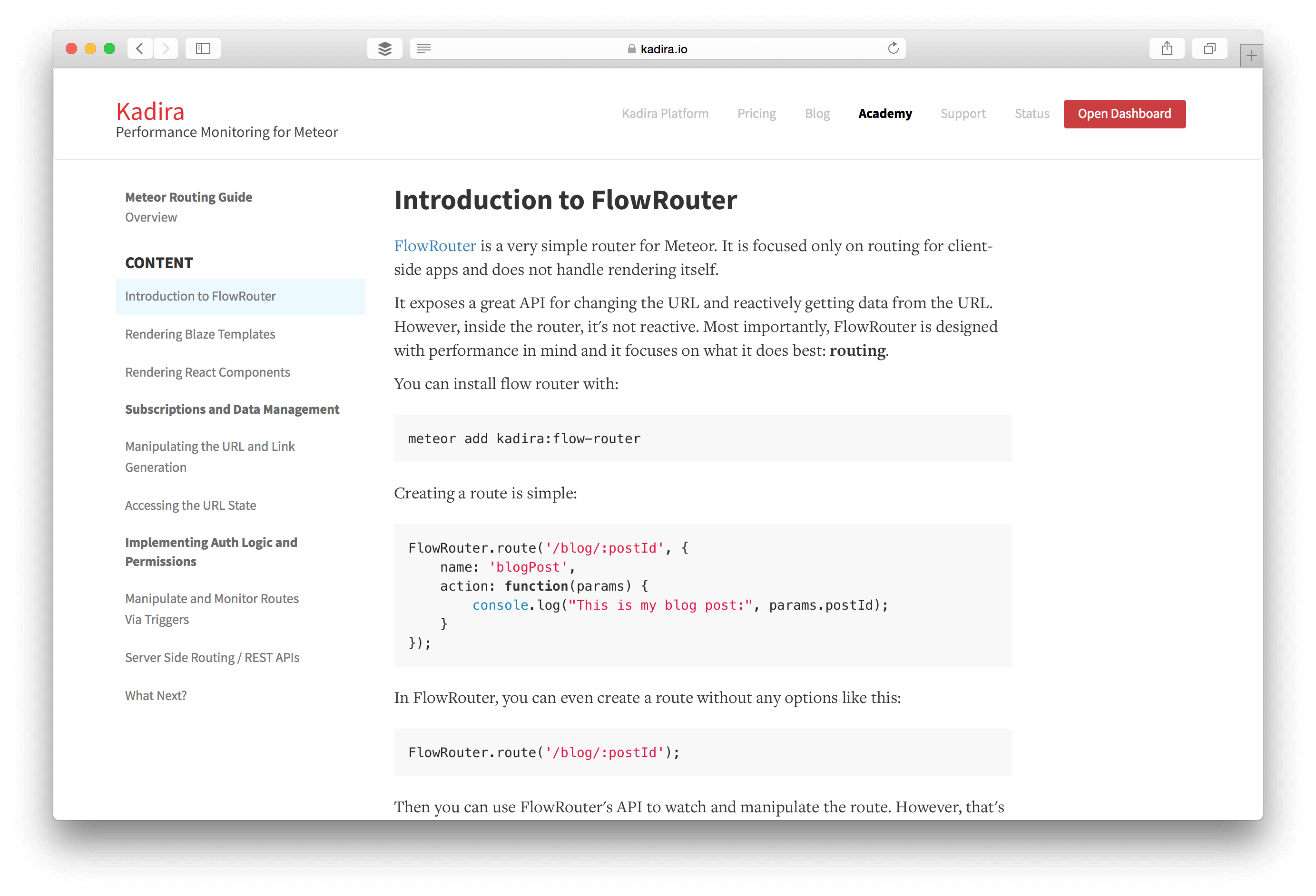 Meteor Routing Guide