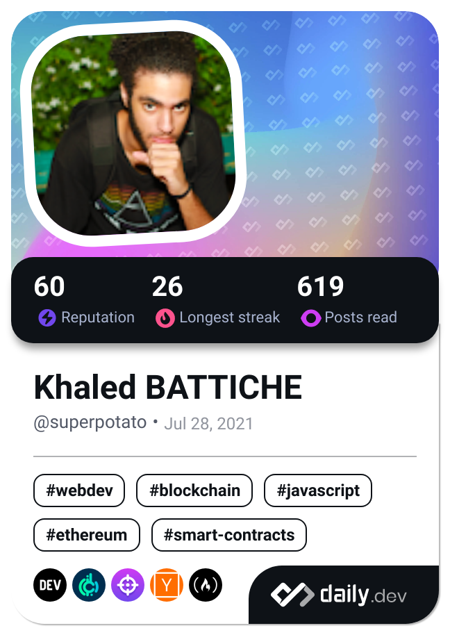 Khaled BATTICHE's Dev Card