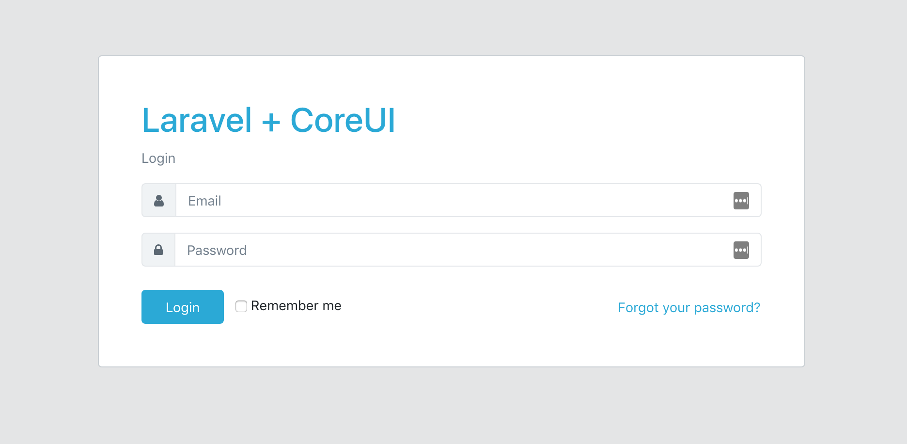 Laravel + CoreUI screenshot 01