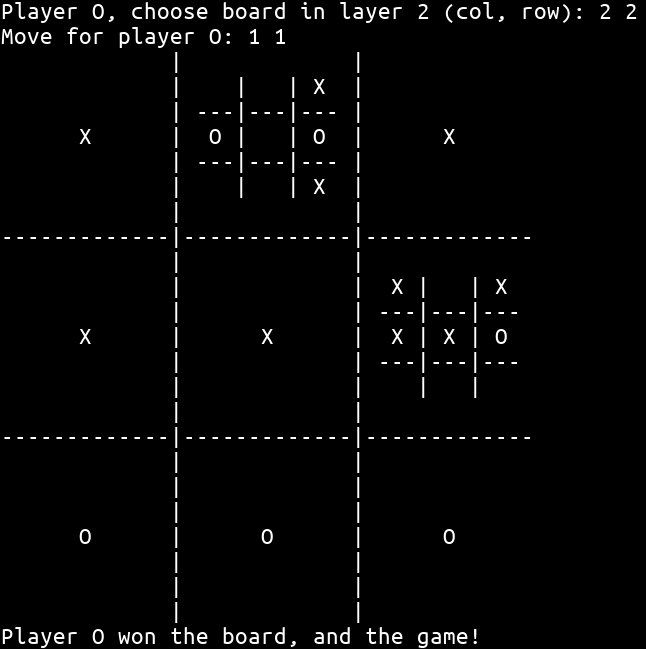 The end of a 3x3x2 game