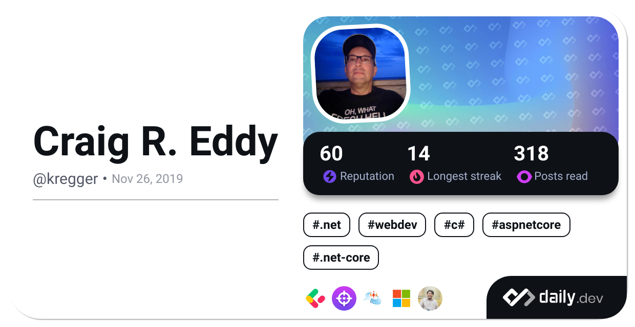 Craig R. Eddy's Dev Card