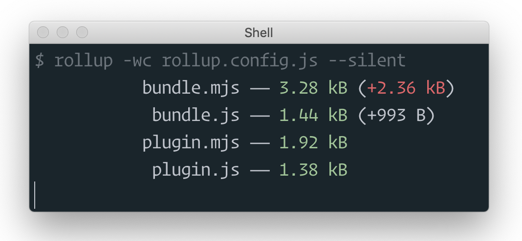 rollup-plugin-size