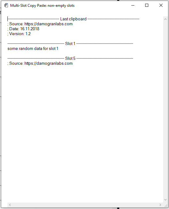 Multi-slot Copy Paste slots data
