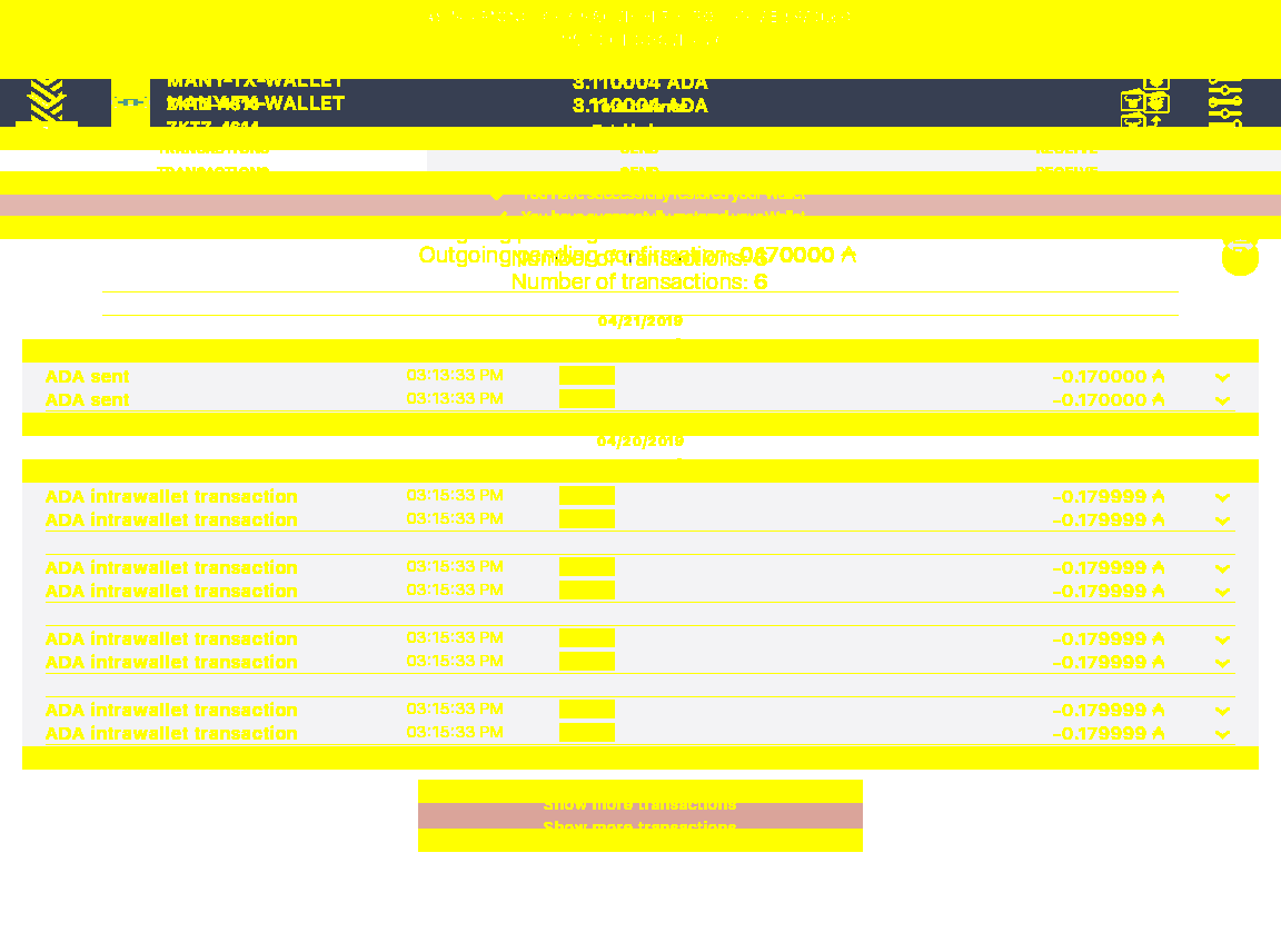 Open the tx history of a complex wallet IT103/3_41-I see the transactions summary.png