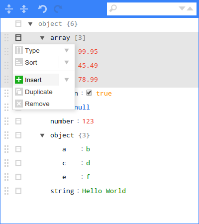 json editor