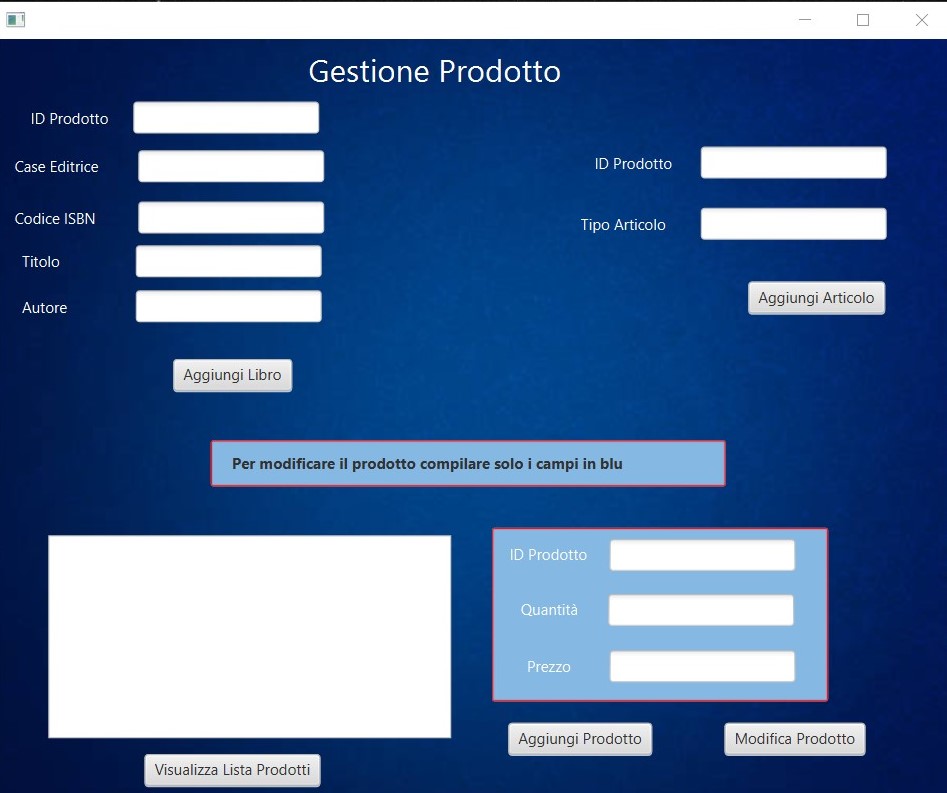 Gestione Prodotti