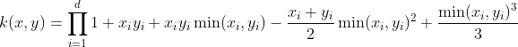 Spline kernel