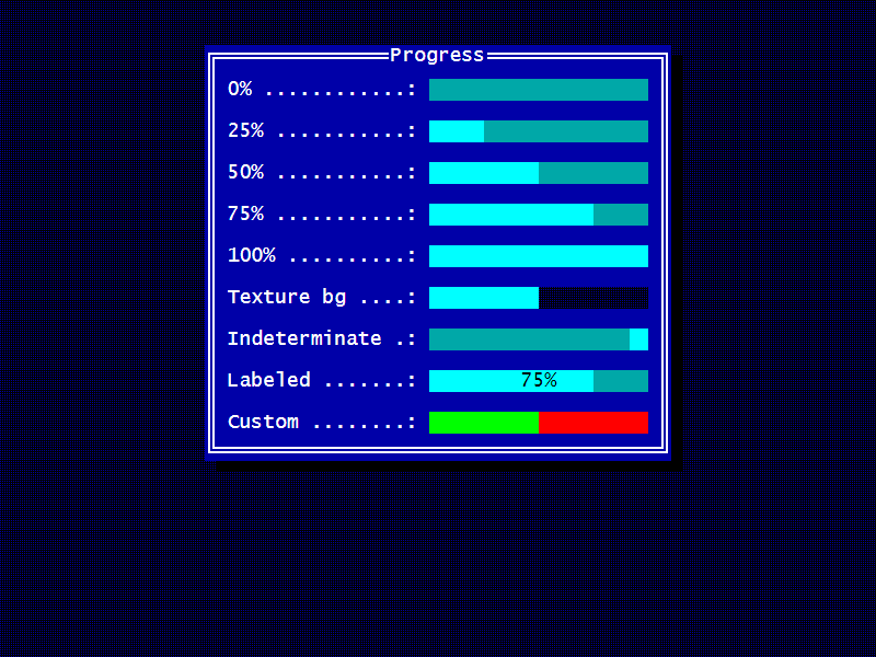 TuiCss progressbar example