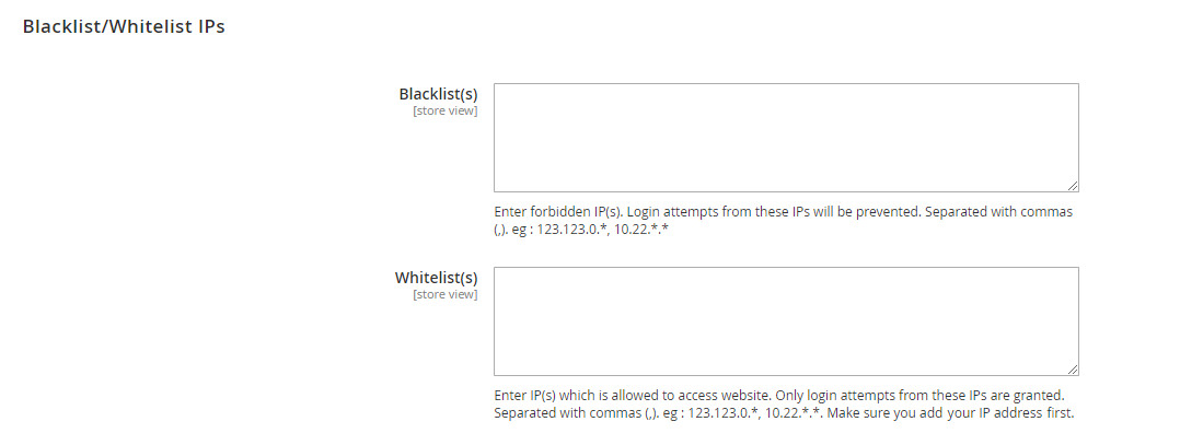 Magento 2 Blacklist and Whitelist IPs