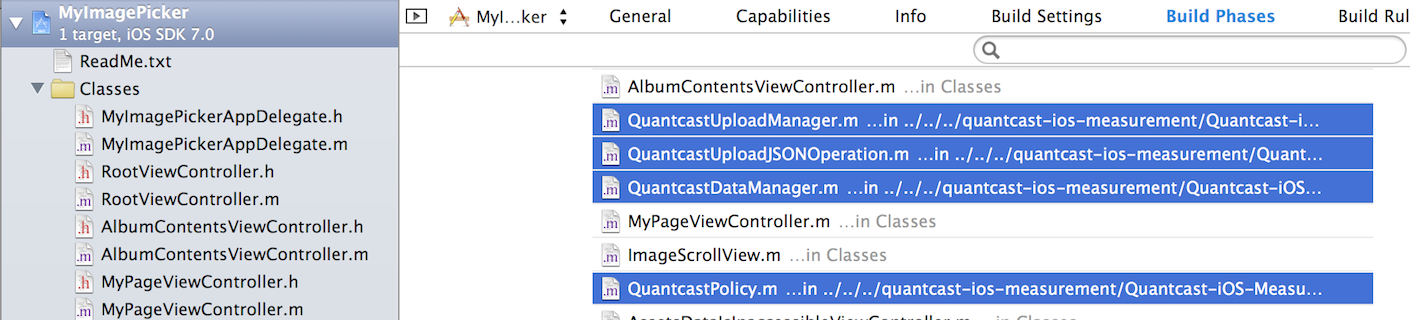 Screenshot - Multi-select Quantcast Files