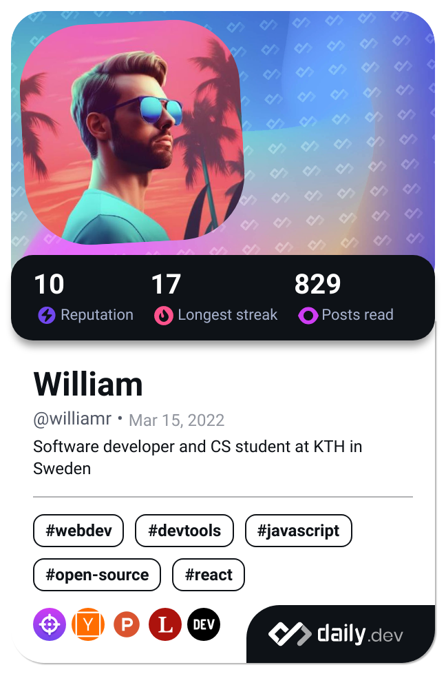 William's Dev Card