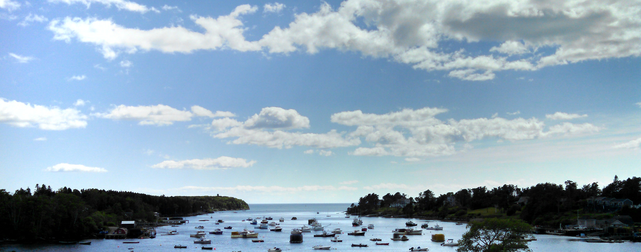 A view of Lobster Cover near Baileys Island, Maine.