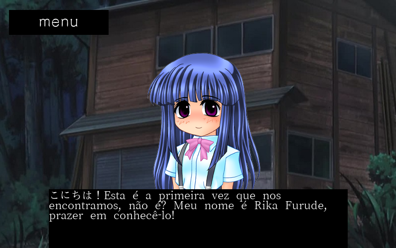 Game intro scene. Rika is introducing herself